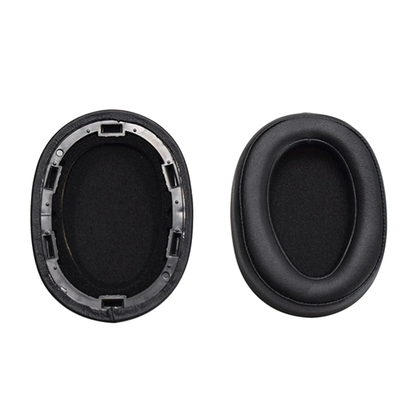 1 Pair Dust-proof Leather Breathable Headphones Cushion Replacement Ear Pads Cover for Sony MDR-100ABN WH-H900N