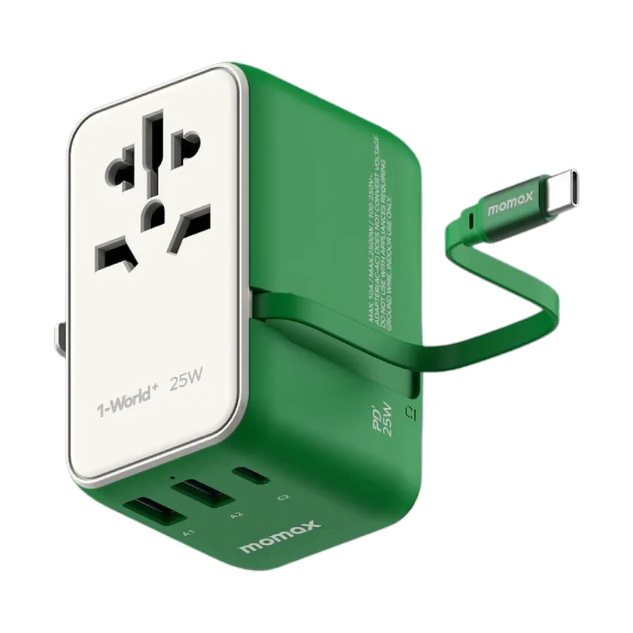 1-World 3-Port Wall Chargers 25W