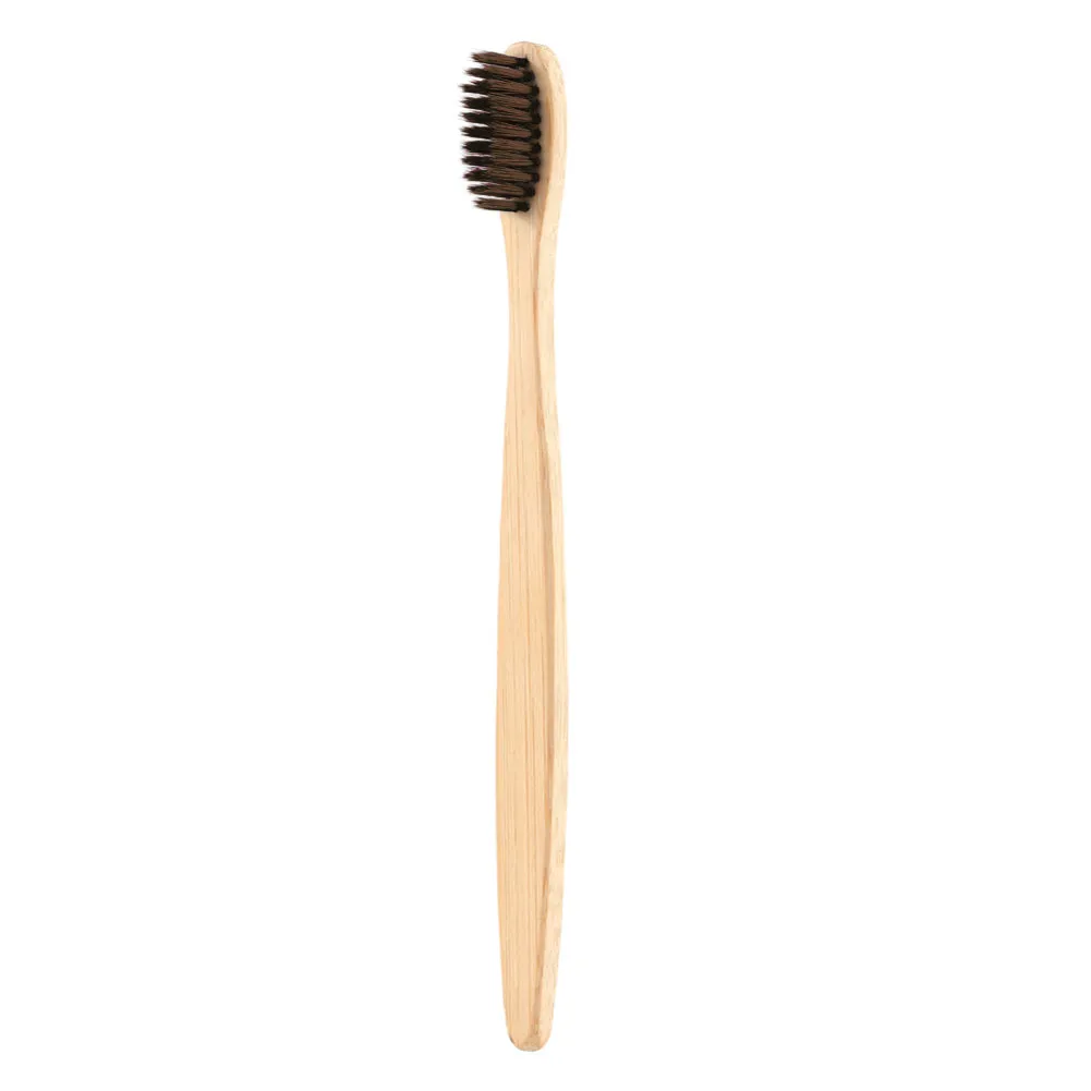 1Pcs Natural Bamboo Toothbrush Flat Bamboo Handle Soft Bristle Toothbrush