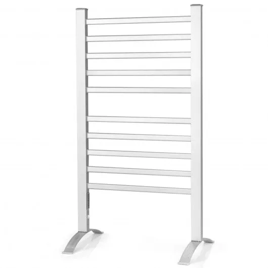 2-in-1 150W Freestanding and Wall-mounted Towel Warmer Drying Rack with Timer