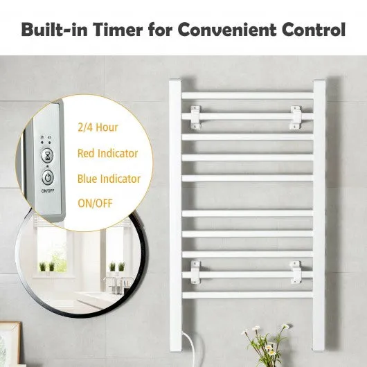 2-in-1 150W Freestanding and Wall-mounted Towel Warmer Drying Rack with Timer