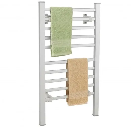 2-in-1 150W Freestanding and Wall-mounted Towel Warmer Drying Rack with Timer