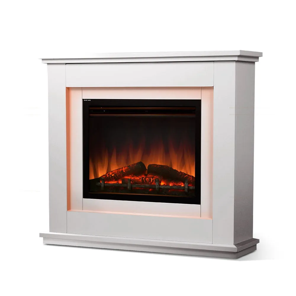 2000W Electric Fireplace Heater, 3D Flame, MDF Wood - Devanti