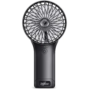 2024 Upgrade Handheld Portable Fan Longer Lasting Max 20Hrs Working Time, 4 Speeds Strong Wind USB Rechargeable Personal Mini Fan Desk Fan for Girls Women Kids Traveling Outdoor Office-Black