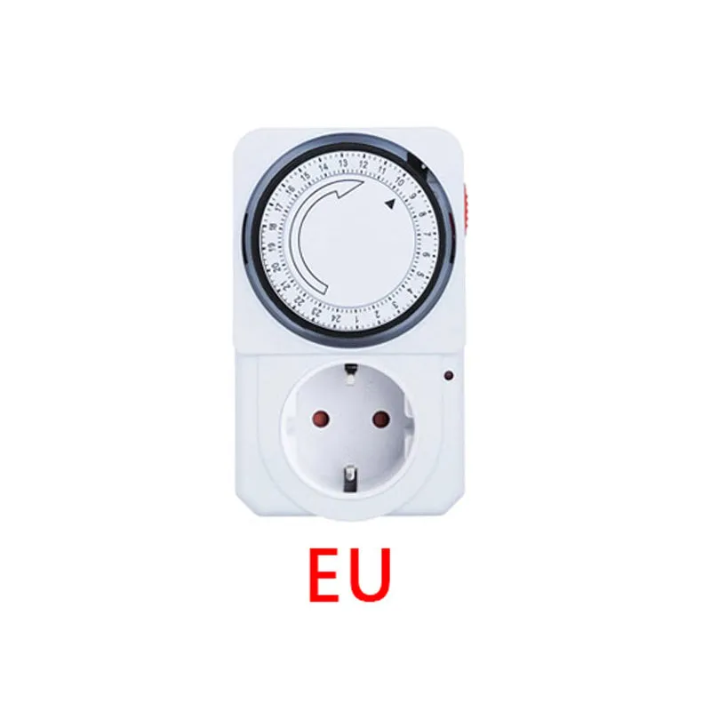 24 Hour Cyclic Timer Switch Universal Timing Socket Mechanical Timer 230VAC 3500W 16A UK EU CN US Plug switches