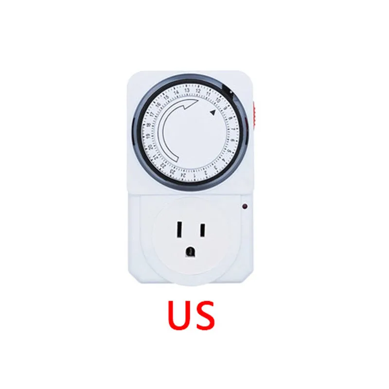 24 Hour Cyclic Timer Switch Universal Timing Socket Mechanical Timer 230VAC 3500W 16A UK EU CN US Plug switches