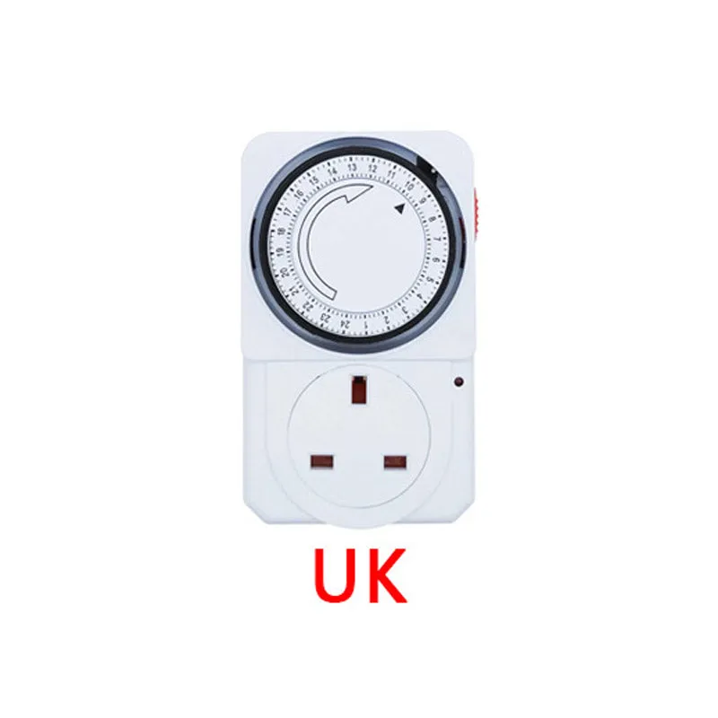 24 Hour Cyclic Timer Switch Universal Timing Socket Mechanical Timer 230VAC 3500W 16A UK EU CN US Plug switches