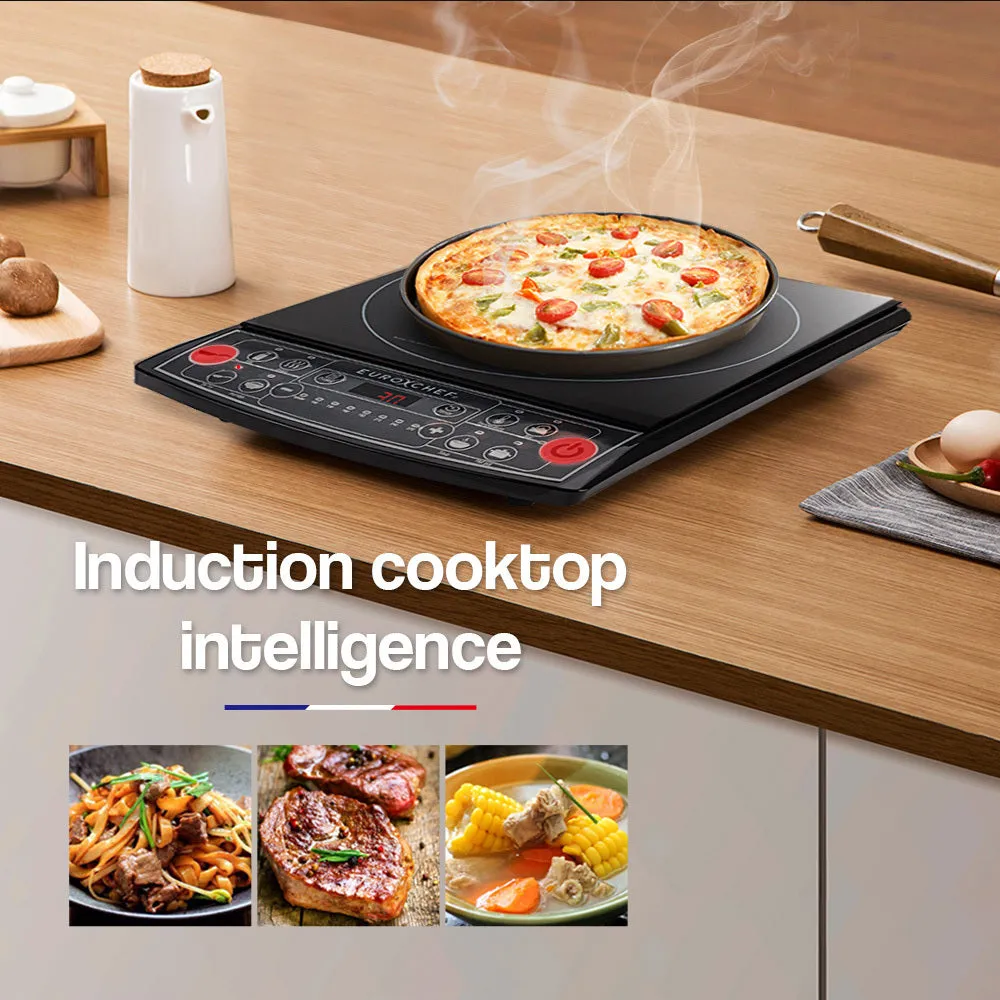 2400W Portable Ceramic Induction Cooktop, Timer, EuroChef