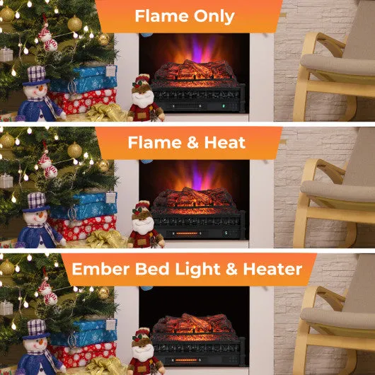 26 Inches Infrared Quartz Electric Fireplace with Realistic Pinewood Ember Bed