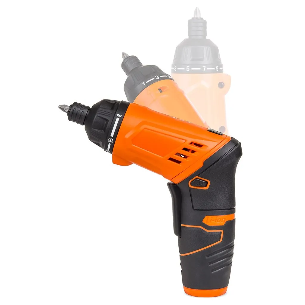 3.6V Electric Screwdriver w/ 50 Bits and Carry Case - Orange