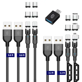 4 pack AGG 5-Pin magnetic USB cables / Family Pack - Data & Fast Charge