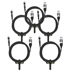 5 Pack Statik® 360 Pro | 100W Universal Charge & Data Cable | Multipack