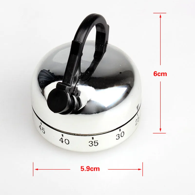 60 Minute Kitchen Timer Alarm Clock Mechanical Teapot Timer Timing Tool Cooking Baking Auxiliary Kitchen Tools