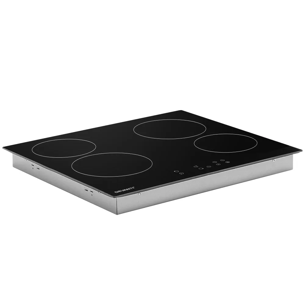 6000W 60cm Electric Ceramic Cooktop w/ Timer, Devanti