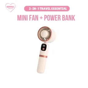 AirV 2-IN-1 Portable Mini Fan   Power Bank for Travel