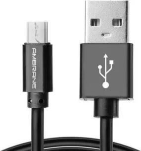 Ambrane ACM-1 2.4A Micro USB Fast Charging Cable for Android Devices (1 Meter)