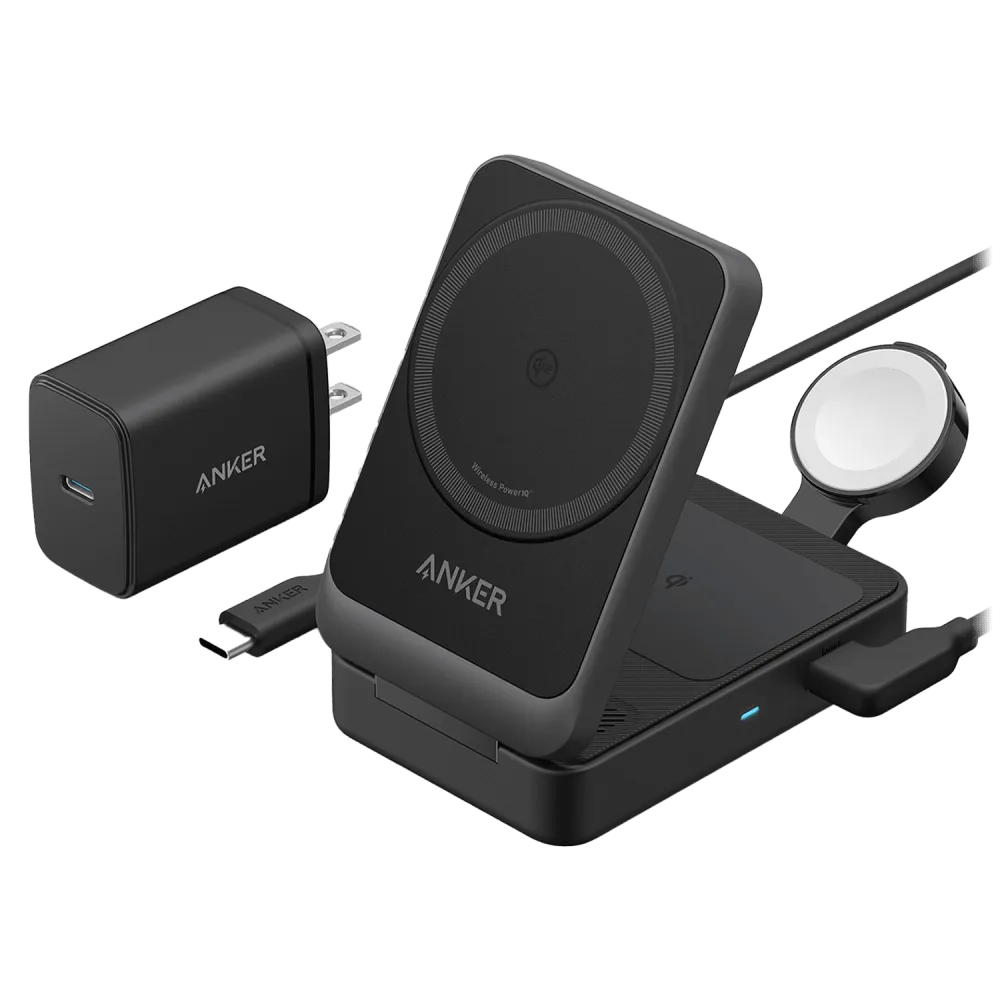 Anker MagGo 3-in-1 Wireless Charging Station Black