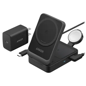 Anker MagGo 3-in-1 Wireless Charging Station Black