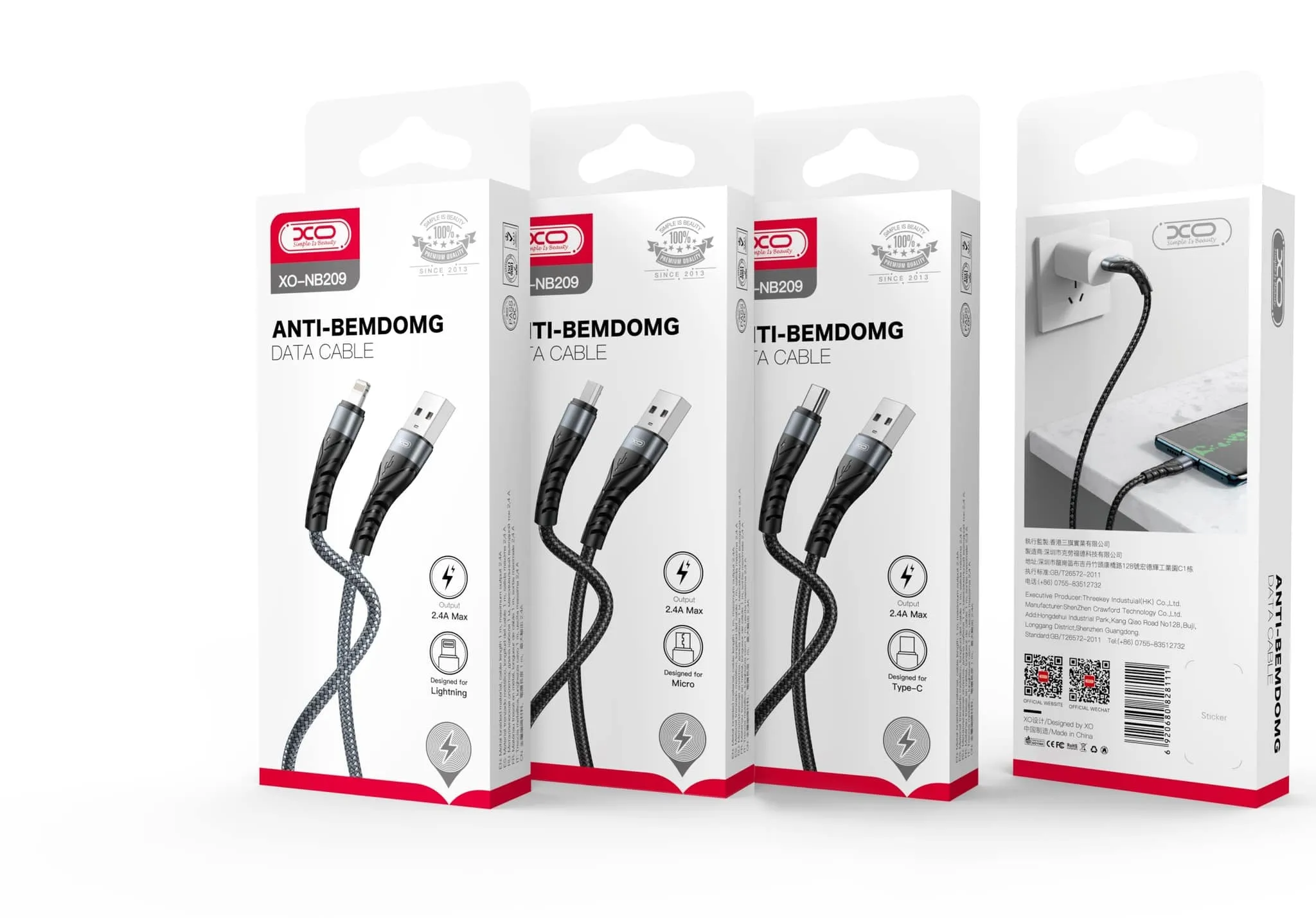 Anti Bemdomg Usb Data Cable