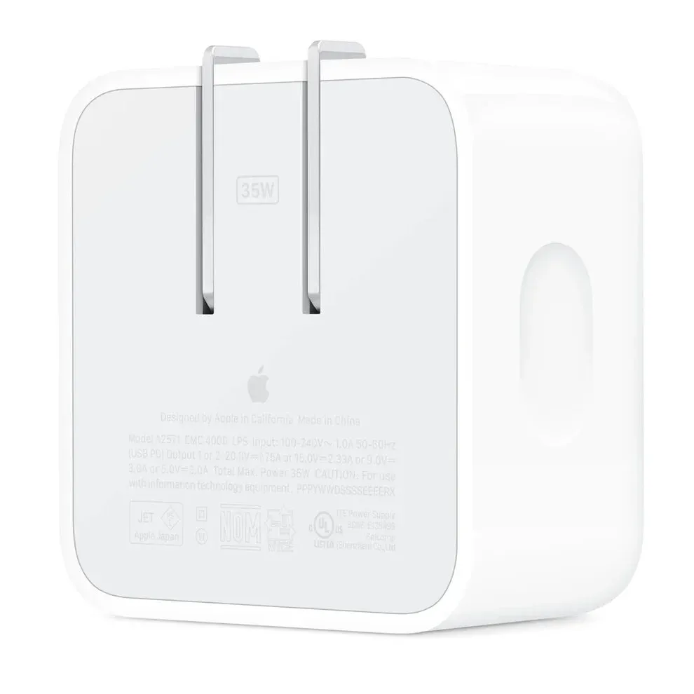 Apple 35W Dual USB-C Port Compact Power Adapter