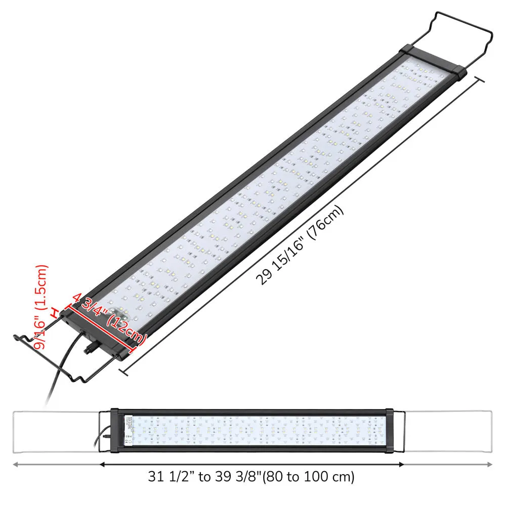 AquaBasik LED Aquarium Lights Plants Reef 32-39" Fish Tank RGBW