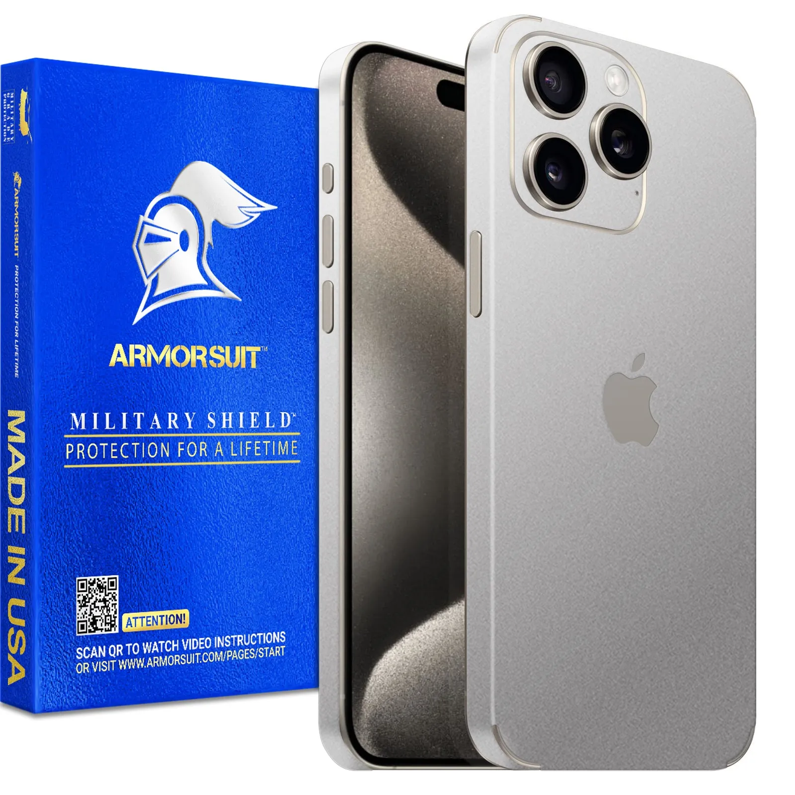 Armorsuit MilitaryShield Vinyl Skin Wrap Film for iPhone 15 Pro Max