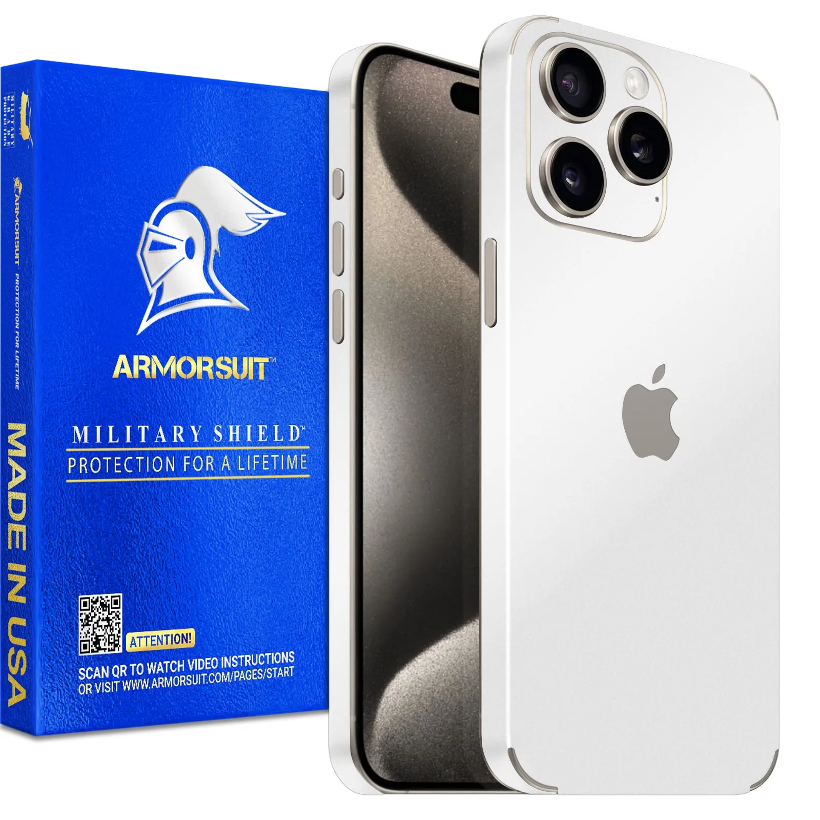 Armorsuit MilitaryShield Vinyl Skin Wrap Film for iPhone 15 Pro Max