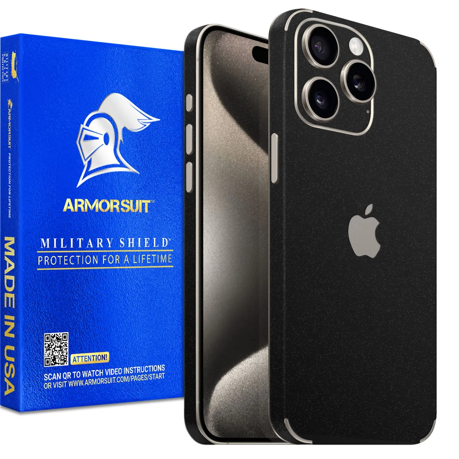 Armorsuit MilitaryShield Vinyl Skin Wrap Film for iPhone 15 Pro Max