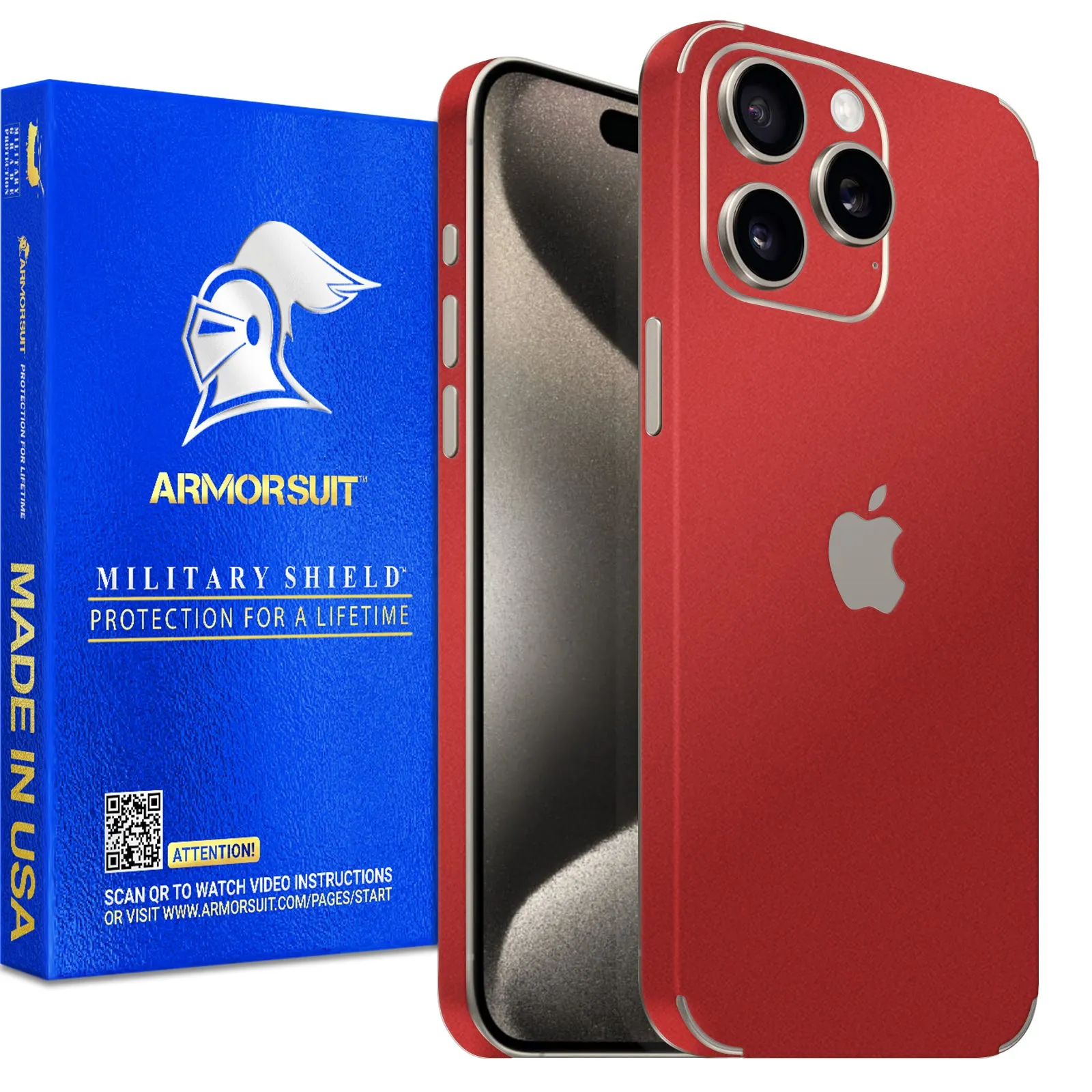 Armorsuit MilitaryShield Vinyl Skin Wrap Film for iPhone 15 Pro Max