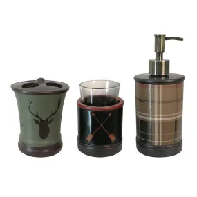 Aztec Bear 3-PC Bath Countertop Accessory Set