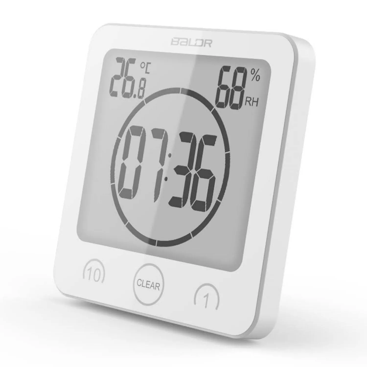 BALDR LCD Waterproof Bathroom Shower Clock