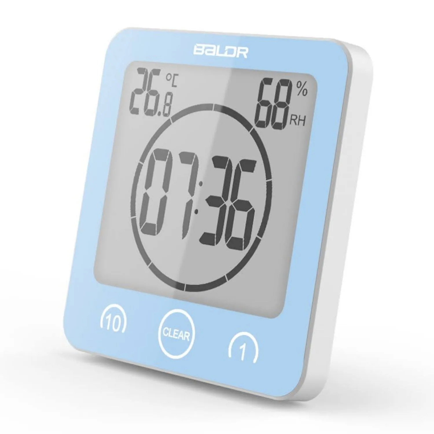 BALDR LCD Waterproof Bathroom Shower Clock