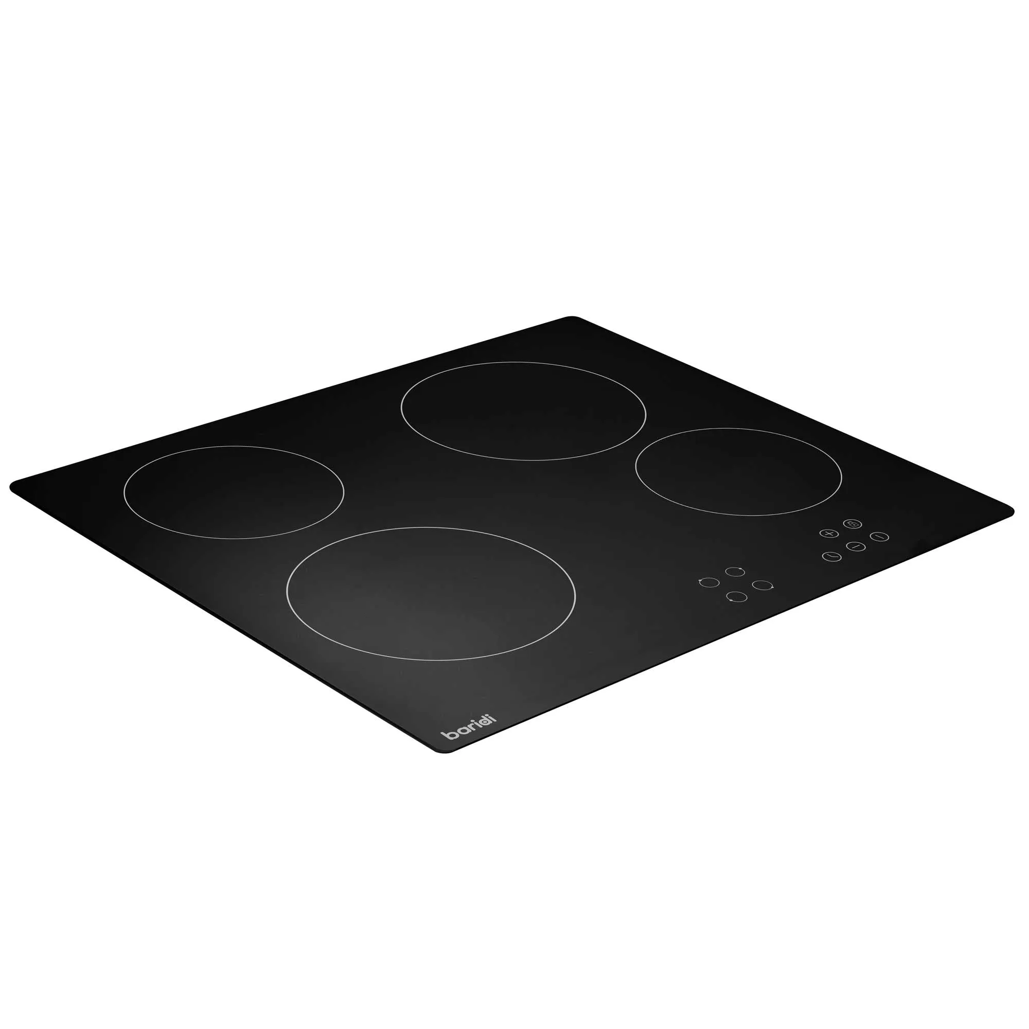 Baridi 60cm Built-In Ceramic Hob with 4 Cooking Zones, Black Glass - DH131