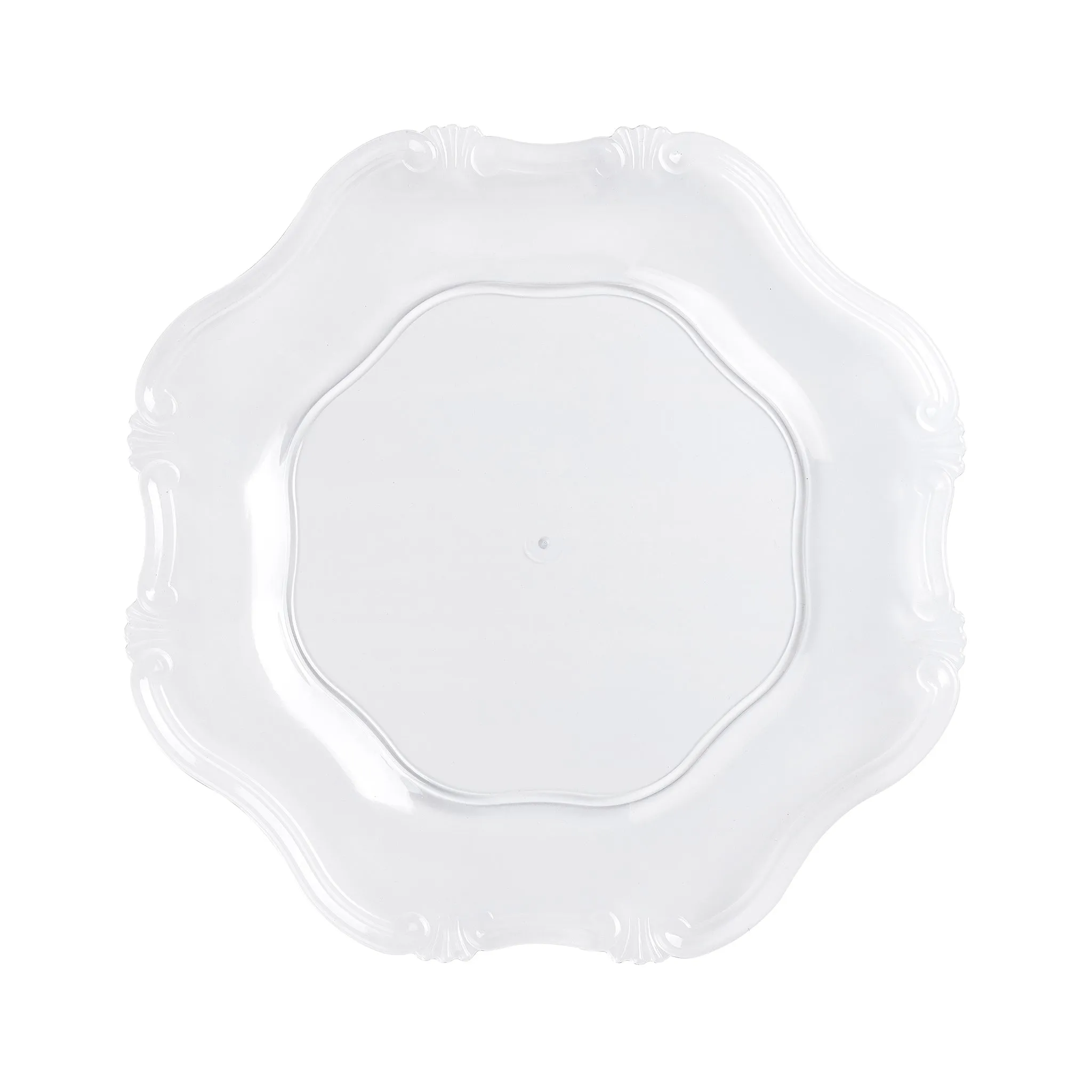 Baroque Round Charger Plate - Clear