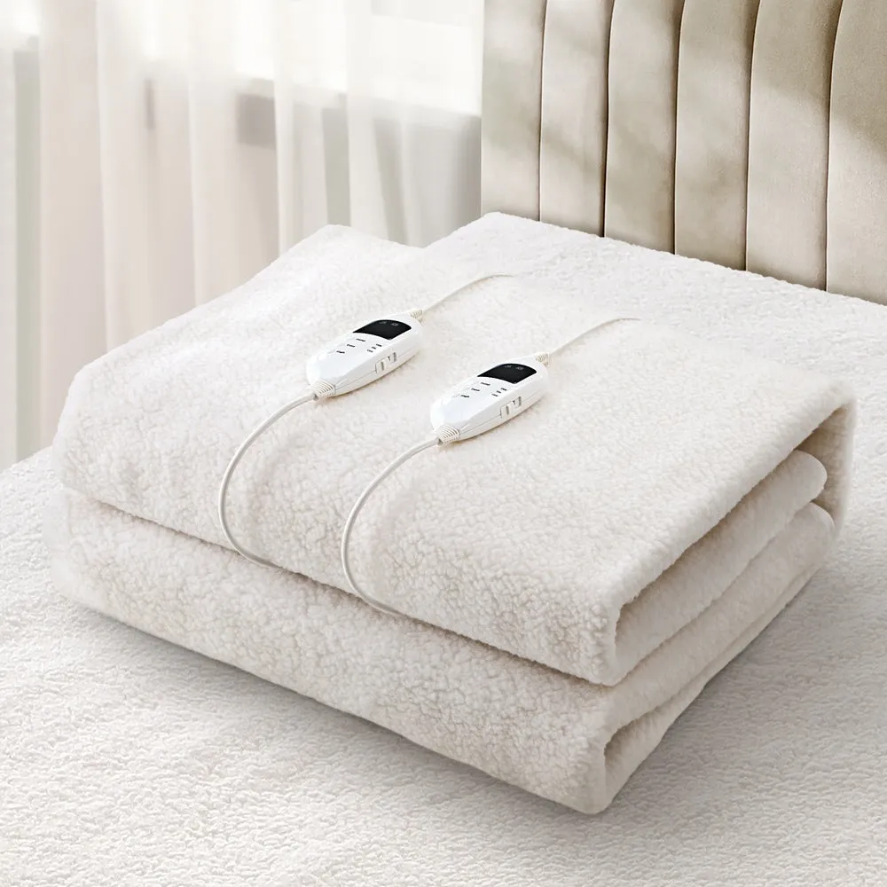 Bedra Electric Blanket Washable Fleece Fully Fitted Queen