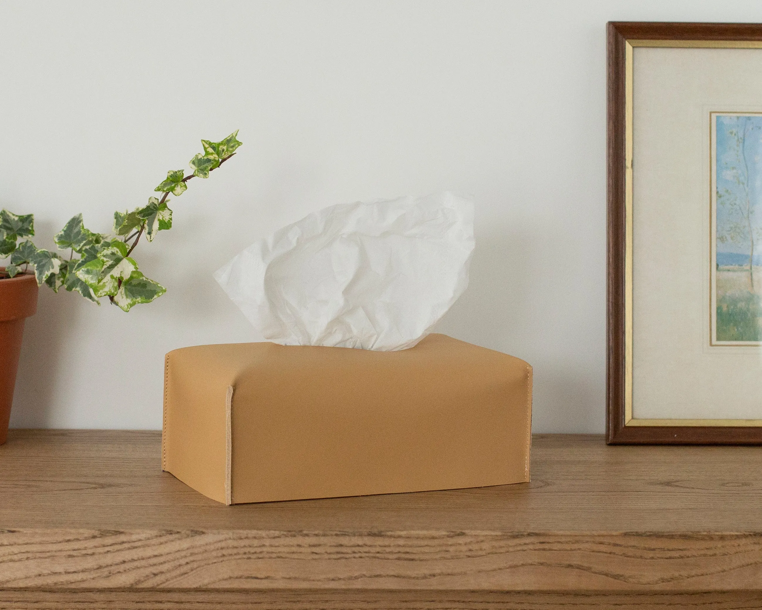 Beige Tissue Box Cover Rectangle, Nursery Decor