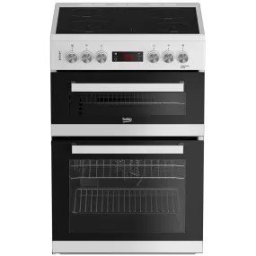 Beko EDC634W 60cm Double Oven Electric Cooker with Ceramic Hob - White