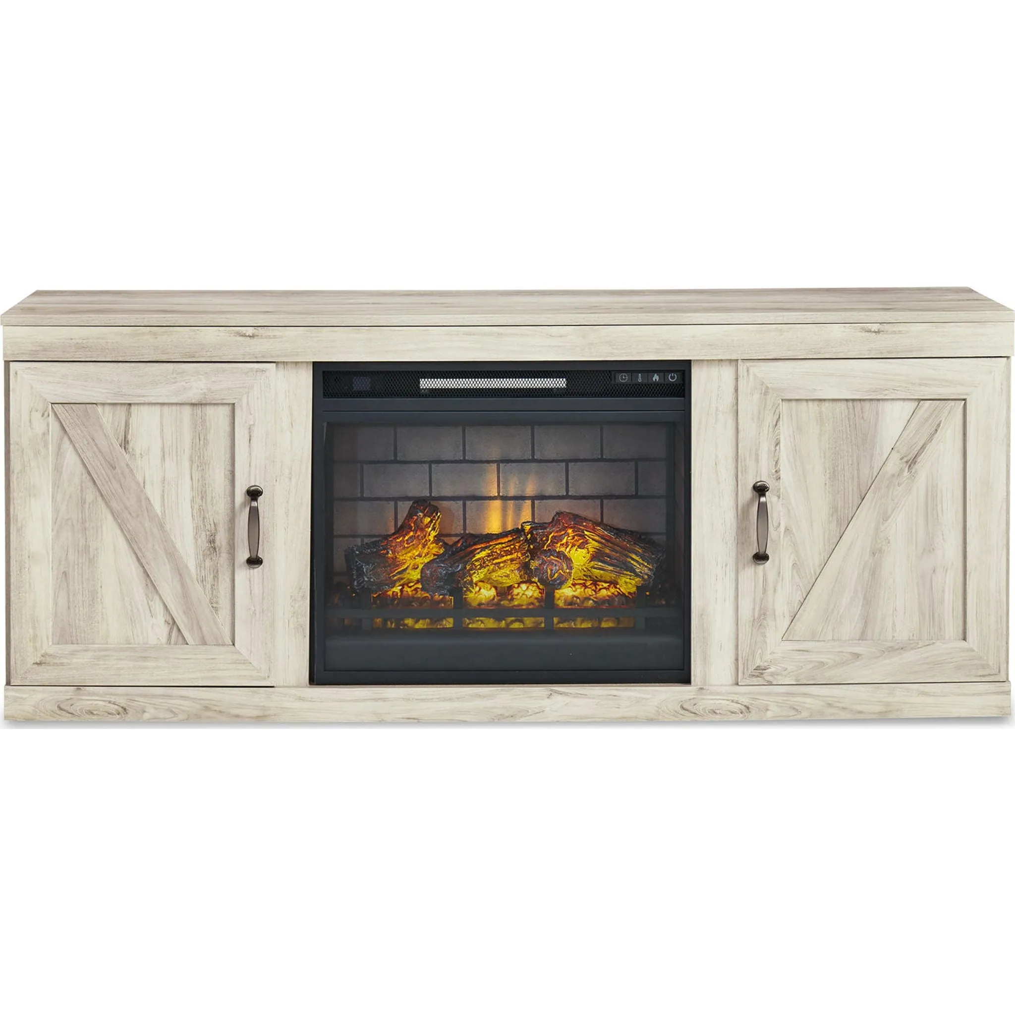 Bellaby Entertainment Unit with Fireplace - Whitewash