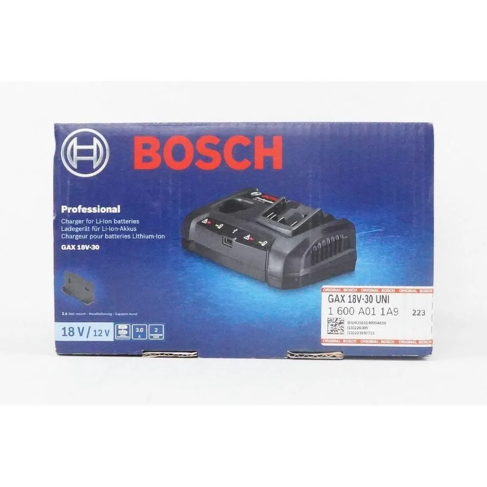 Bosch GAX 18V-30 Multi Battery Charger for Cordless (18V & 12V)