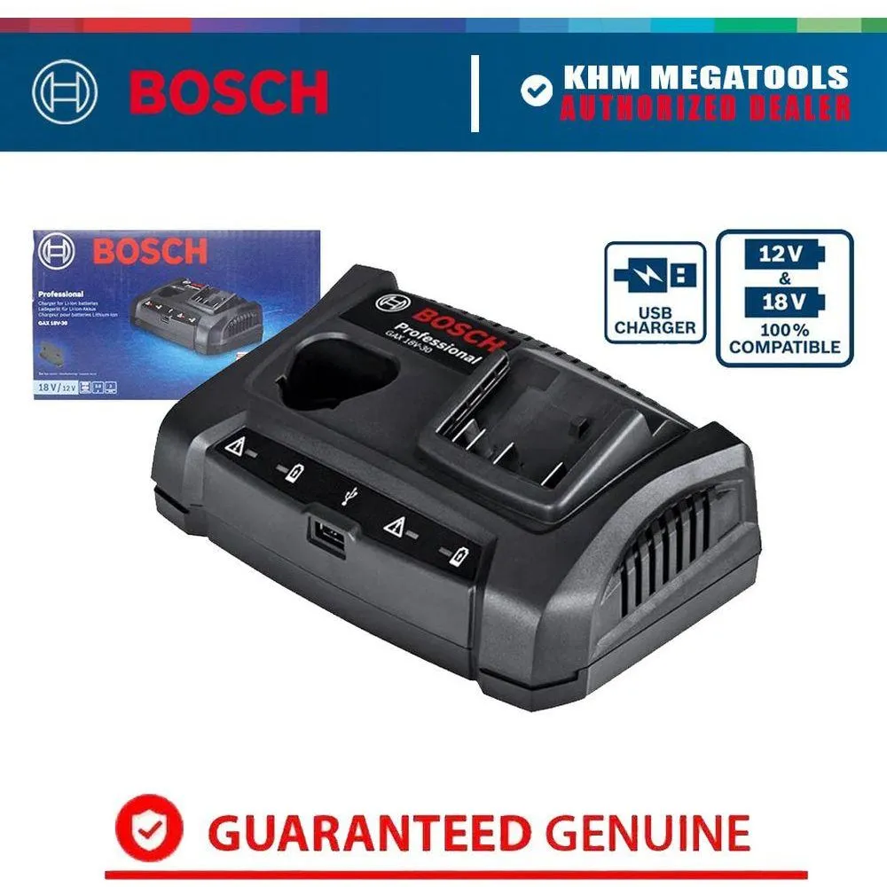 Bosch GAX 18V-30 Multi Battery Charger for Cordless (18V & 12V)