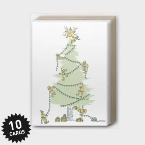 Box Set of 10 - Tree Climbers Greeting Card