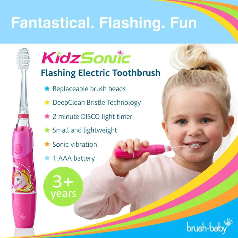 Brush-baby KidzSonic Electric Toothbrush 3-6 yrs (Unicorn)