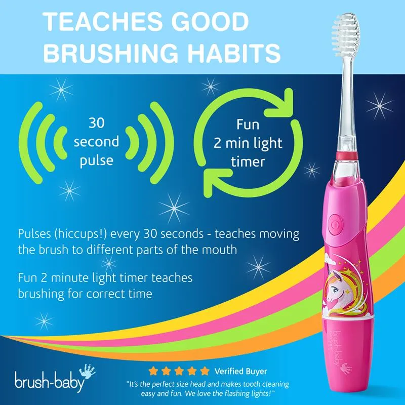 Brush-baby KidzSonic Electric Toothbrush 3-6 yrs (Unicorn)