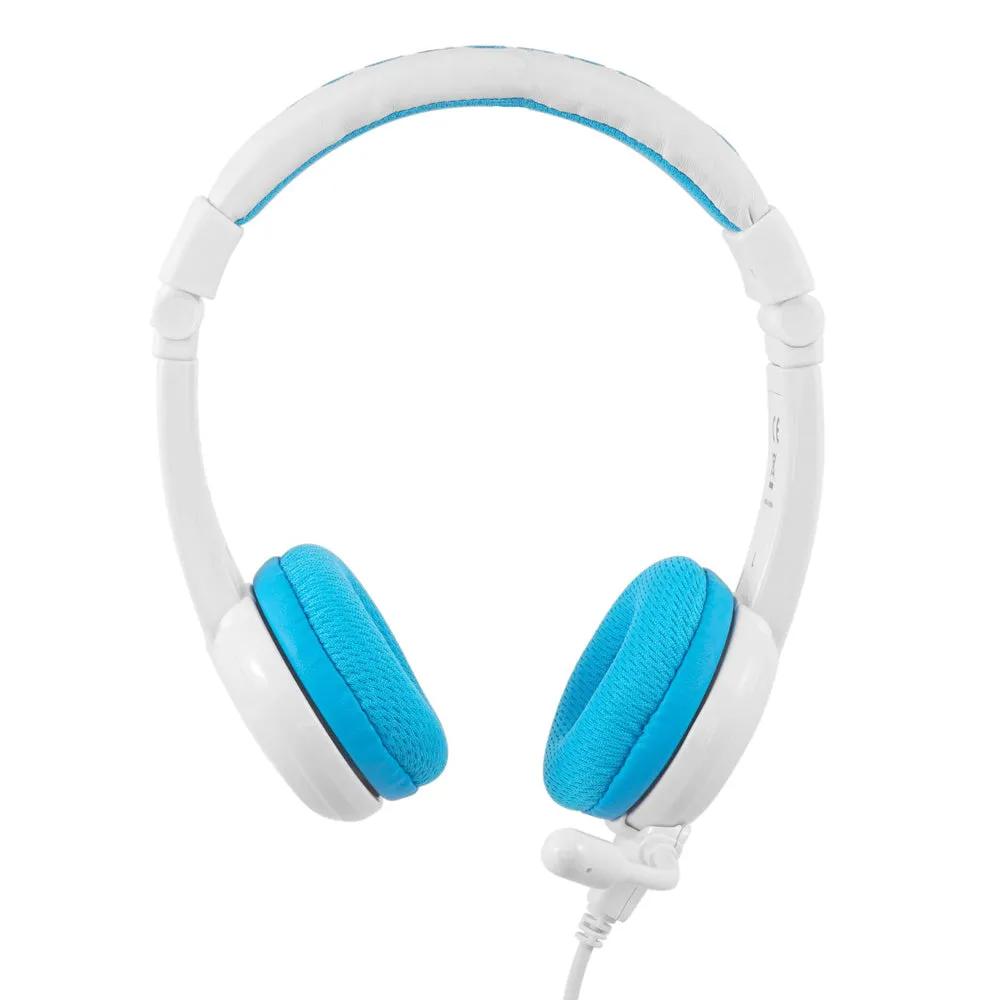 BuddyPhones Kid's School Plus Wired Headphones with Mic (Blue)