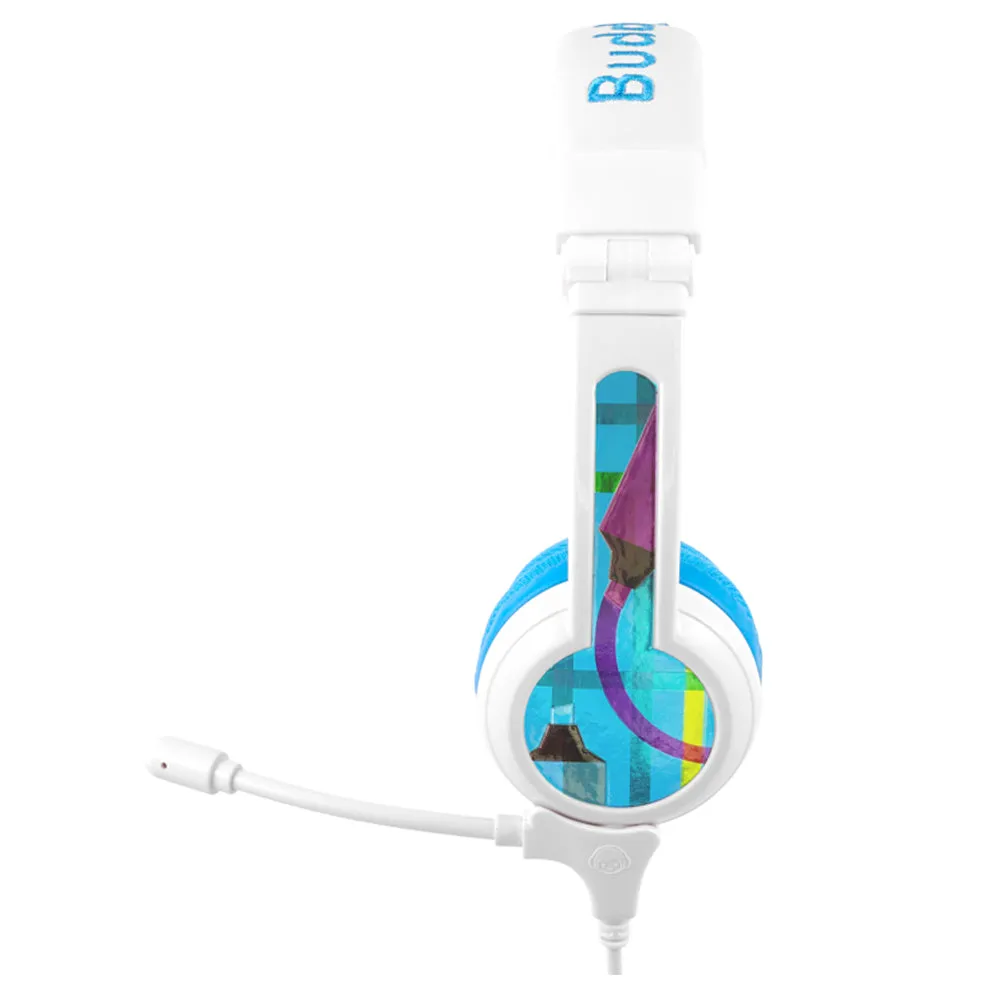 BuddyPhones Kid's School Plus Wired Headphones with Mic (Blue)