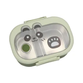 BUNNY DESIGN DOUBLE COMPARTMENT LUNCH BOX - GREEN