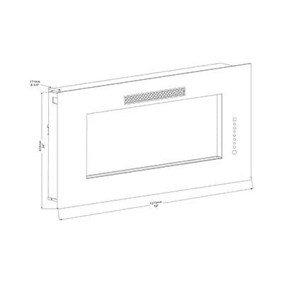 Caesar Fireplace 50-In Wall Mount Electric Fireplace