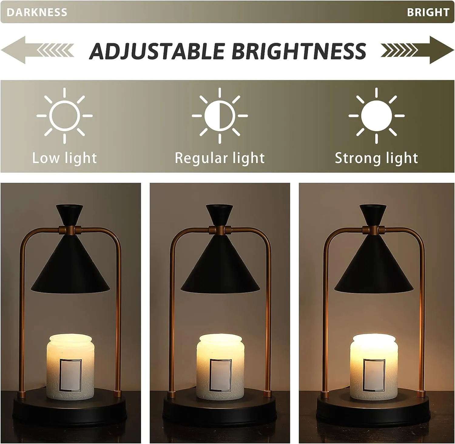 Candle Warmer Lamp with Timer, Dimmable Candle Light Electric Candle