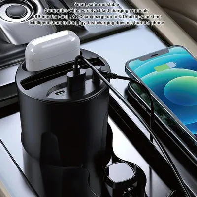 Car Wireless Charger Cup, 5 in 1 Qi Certified Fast Charging Station for Car B1