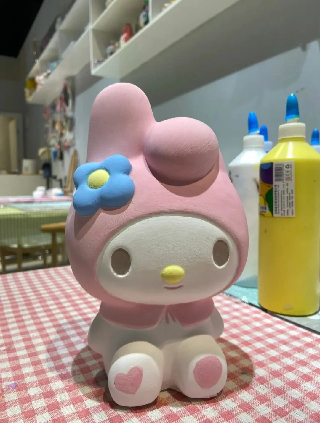 Cartoon DIY Painting Piggy Bank with 12 Colors